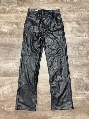 GAP Cheeky Straight Sky High Faux Leather Pants Size 28/6